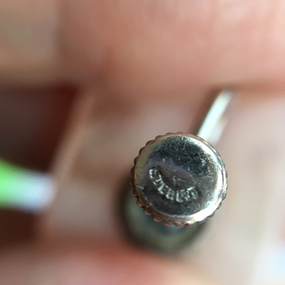 Vintage Sterling Pink Lucite Screw-On Earrings - Picture 5 of 6